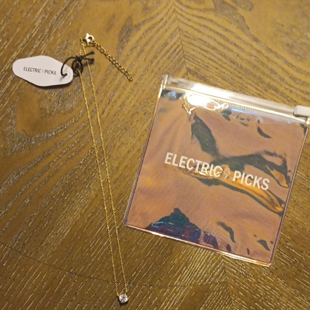Electric Picks Gold Necklace